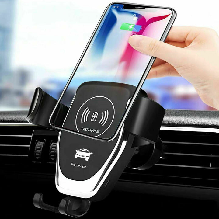 10W QI Wireless Fast Car Charger Mount with Auto Clamping - Tawoos Brand