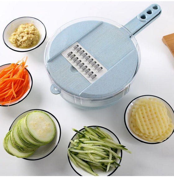 8 In 1 Mandoline Slicer Vegetable Slicer Potato Peeler Carrot Onion Grater With Strainer Vegetable Cutter Kitchen Accessories - Tawoos Brand