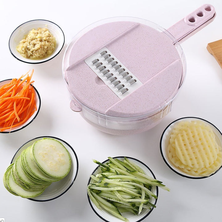 8 In 1 Mandoline Slicer Vegetable Slicer Potato Peeler Carrot Onion Grater With Strainer Vegetable Cutter Kitchen Accessories - Tawoos Brand