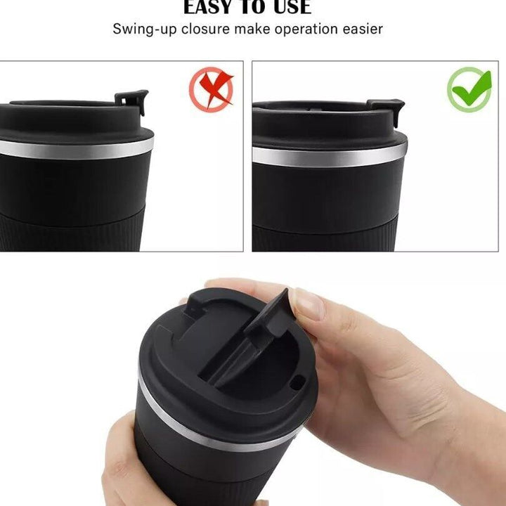 "510ml Stainless Steel Leakproof Coffee Cup with Thermal Insulation for Travel - Ideal Temperature Always with You!" - Tawoos Brand