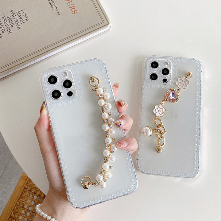 Soft Case Women Pearl Wrist  Phone Case - Tawoos Brand