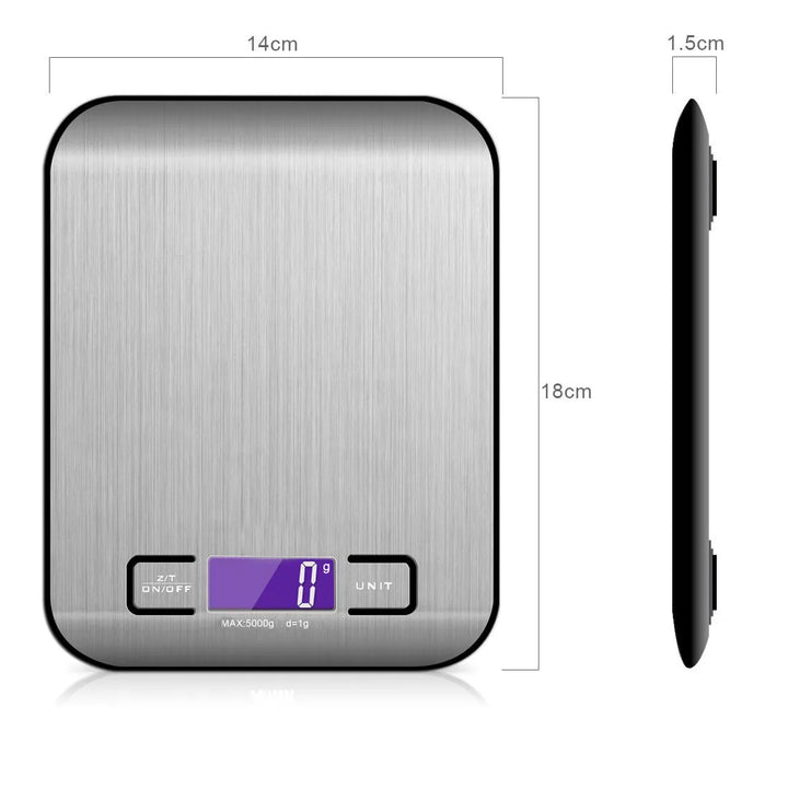 Rechargeable Stainless Steel Kitchen Scale - Tawoos Brand