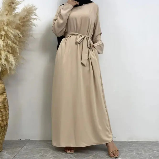 Women's Lace Up Pocket Muslim Dress - Tawoos Brand