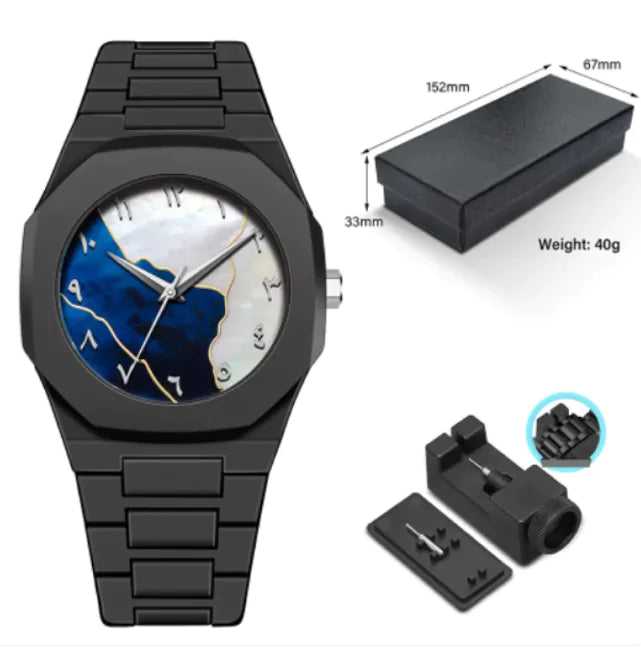 Men's Retro Arabic Digital Quartz Watch - Tawoos Brand