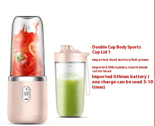 6blade Portable Blender Mini Juicer Cup Extractor Smoothie USB Charging Fruit Squeezer Blender Food Mixer Ice Crusher Portable Juicer Machine - Tawoos Brand