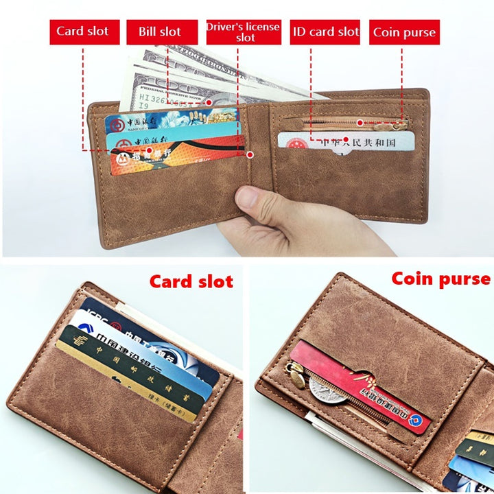 New Men Wallets Small Money Purses Design - Tawoos Brand