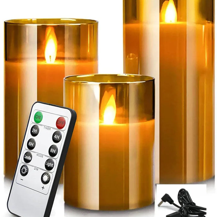 USB Rechargeable LED Pillar Candles - Tawoos Brand