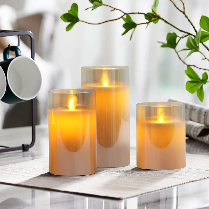 USB Rechargeable LED Pillar Candles - Tawoos Brand