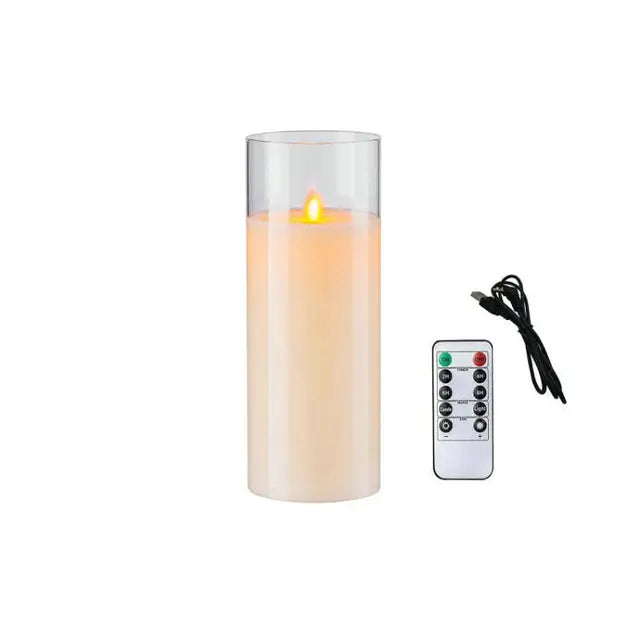 USB Rechargeable LED Pillar Candles - Tawoos Brand