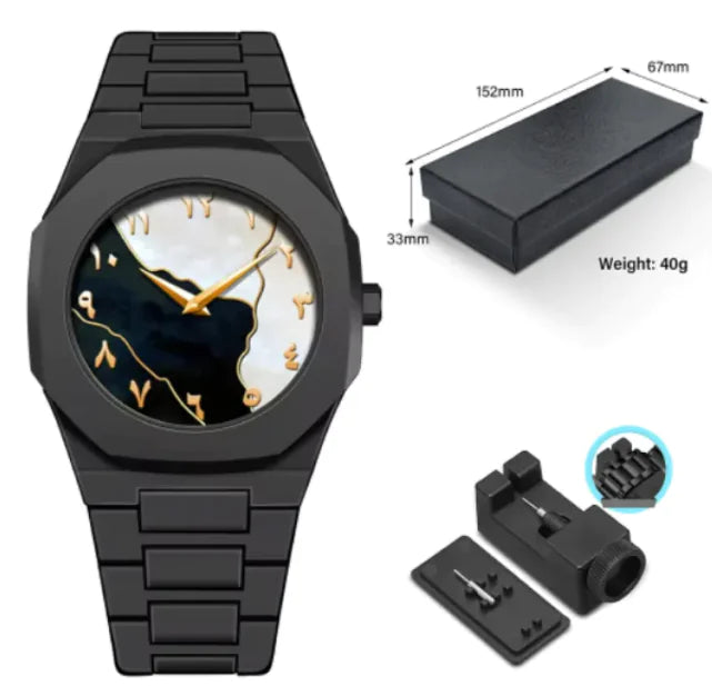 Men's Retro Arabic Digital Quartz Watch - Tawoos Brand